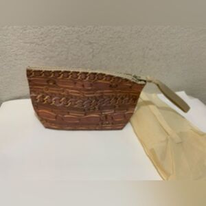 POMELLATO ROSE GOLD JEWELRY PRINTED WRISTLET ZIPPER PURSE CLUTCH POUCH